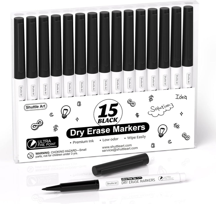 Ultra Fine Dry Erase Markers - Set of 15