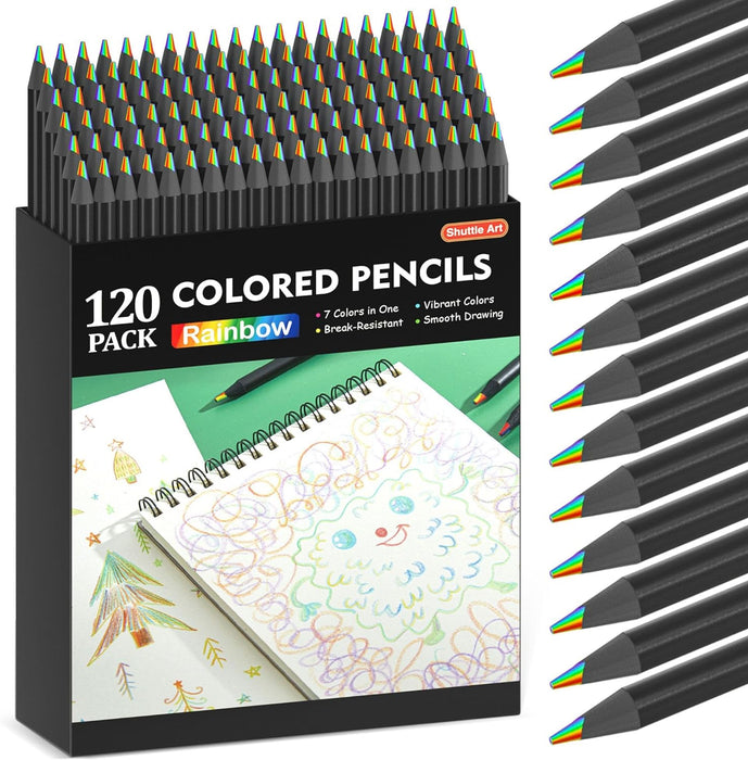 Colored Pencils, Rainbow Colors - Set of 120