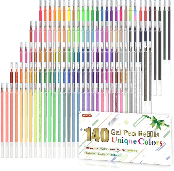 Colored Gel Pen Refills - Set of 140