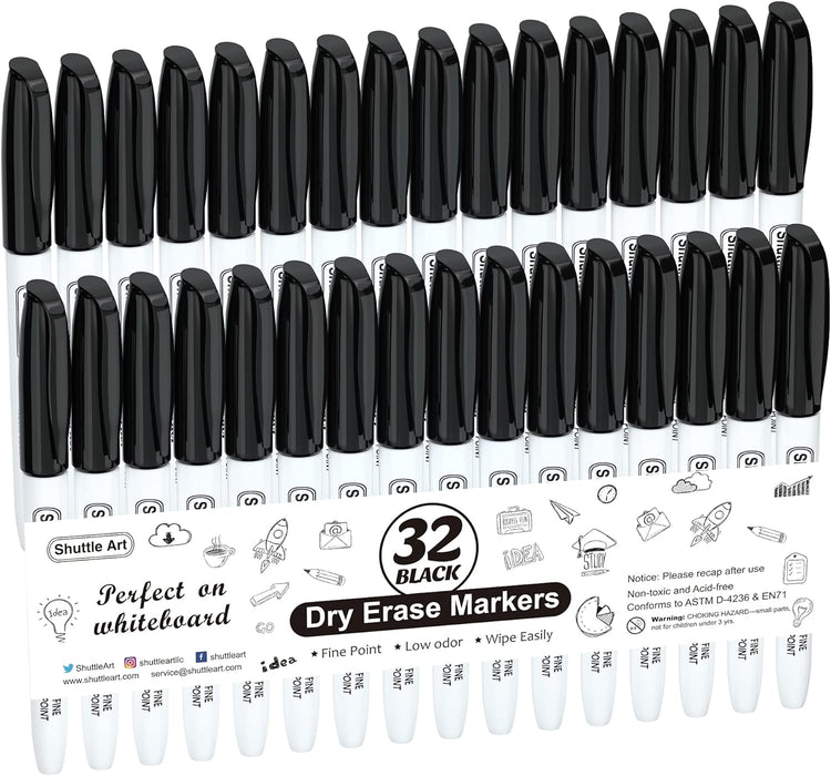 Dry Erase Markers, 32  Black