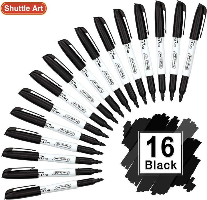 Dry Erase Markers, 16 Pack Black