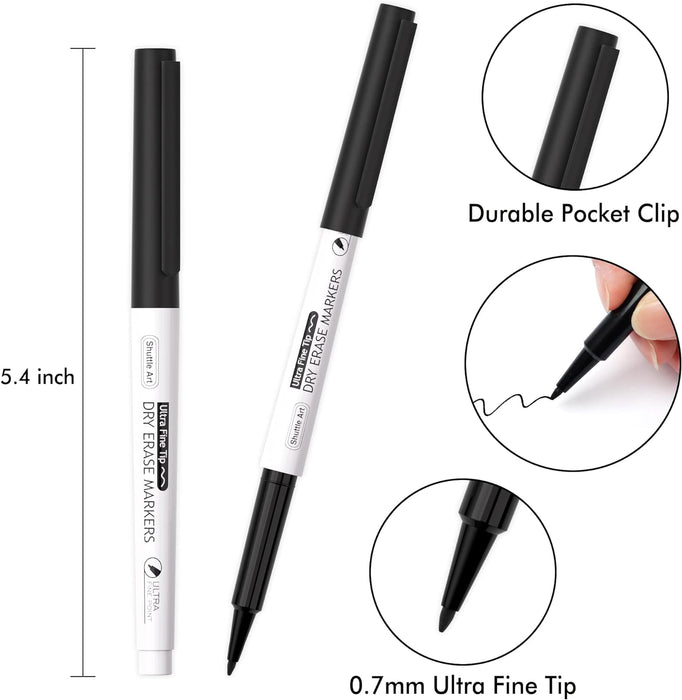 Ultra Fine Dry Erase Markers - Set of 15