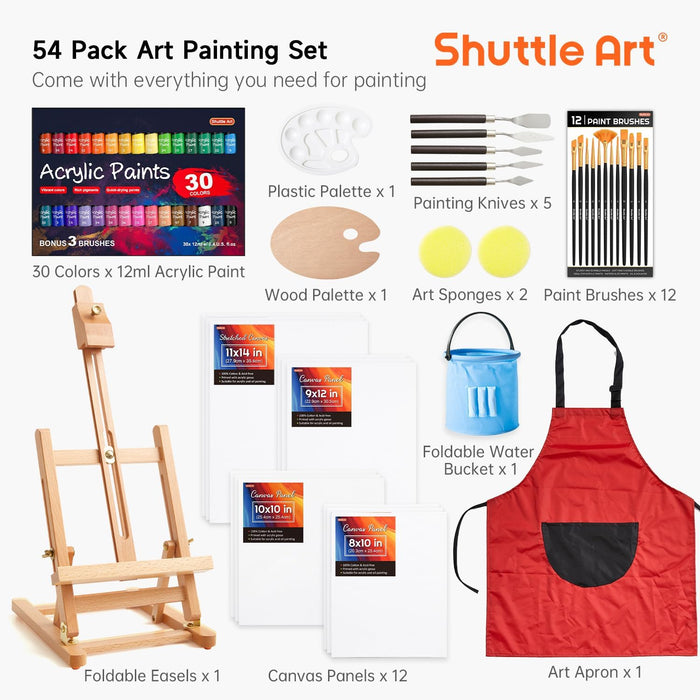 Acrylic Painting Set- 66 Pack