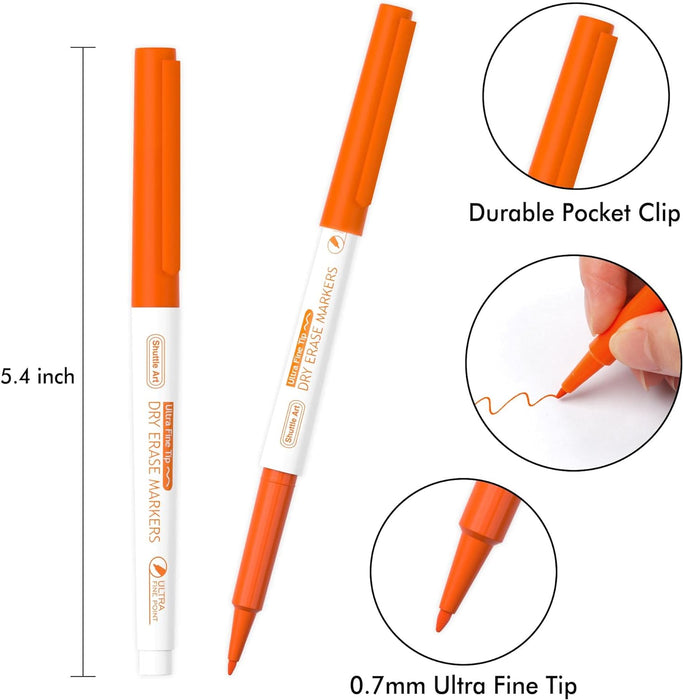 Ultra Fine Dry Erase Markers, 15 Colors