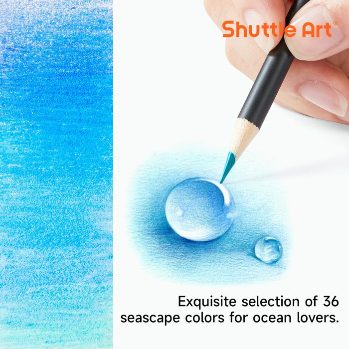 Colored Pencils, Seascape Themed- Set of 36