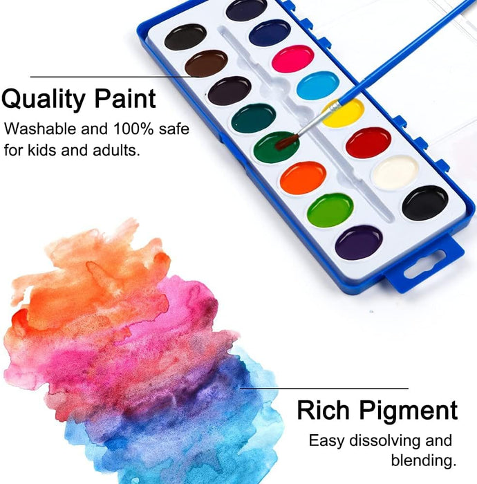 Watercolor Paint - Set of 15 (16 Colors)