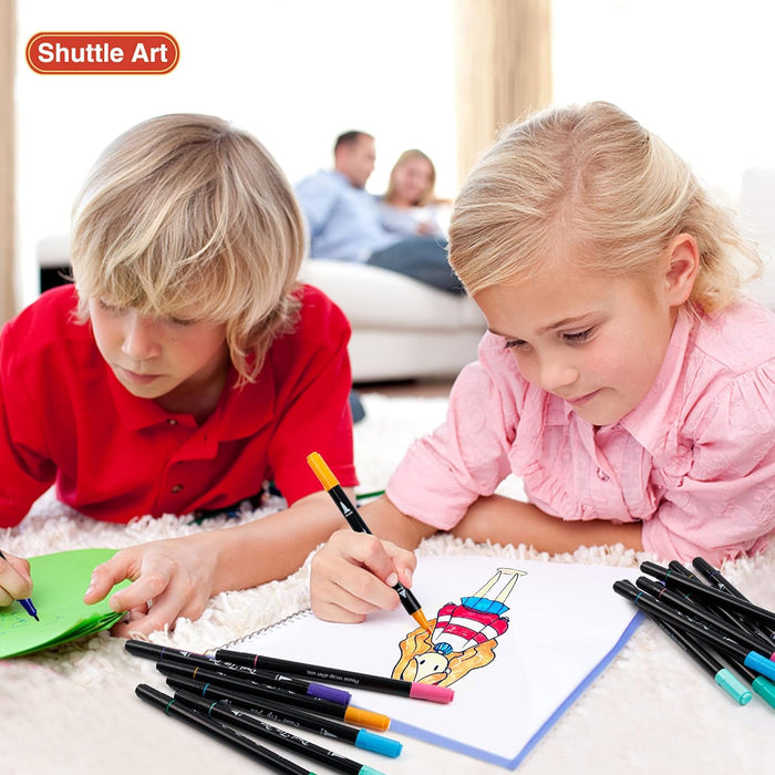Dual Tip Brush Pens Art Markers - Set of 30 Colors