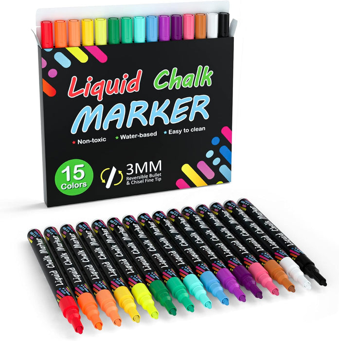 Liquid Chalk Markers - Set of 15