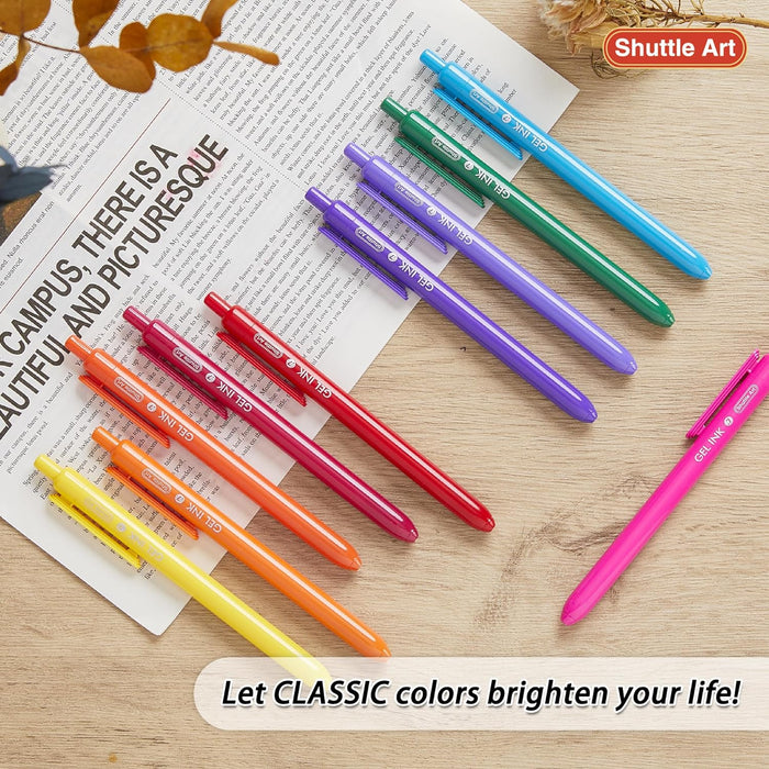 Retractable Gel Pens, Set of 24 Colors