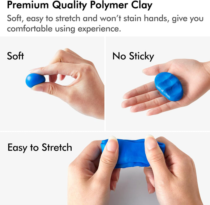 Polymer Clay, 0.7 oz Block - Set of 57