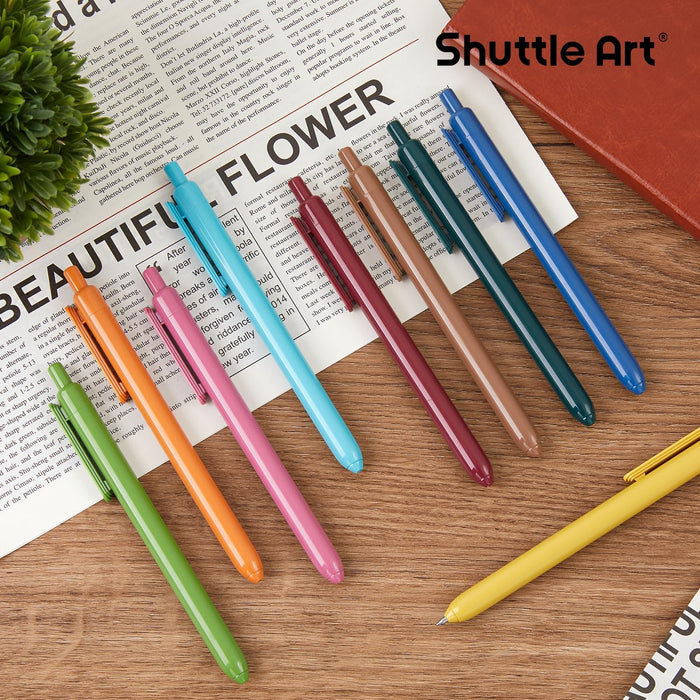 Retractable Gel Pens - Set of 22 Unique Vintage  Colors