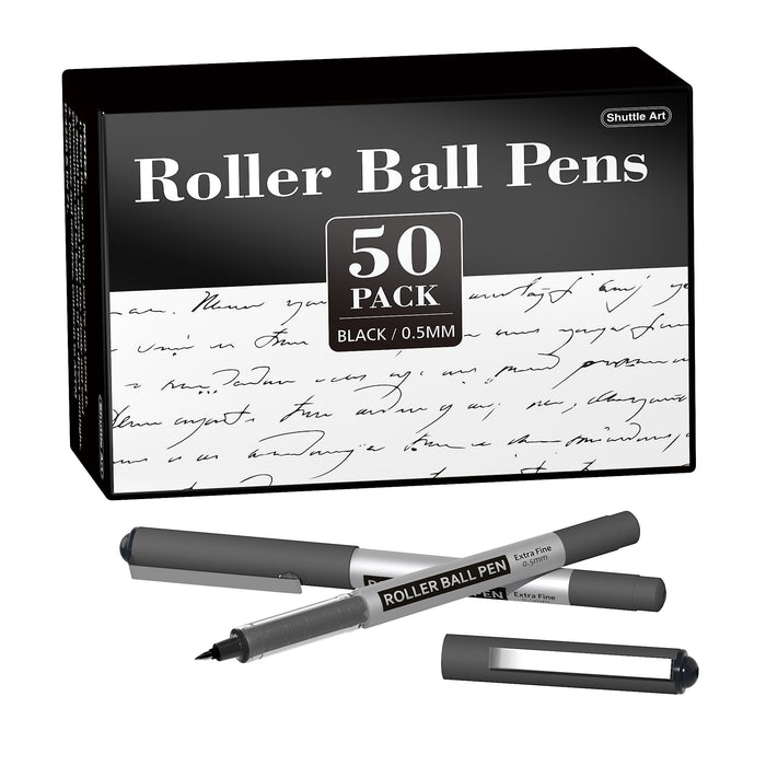 Black RollerBall Pens - Set of 50