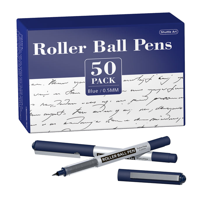 Blue RollerBall Pens - Set of 50