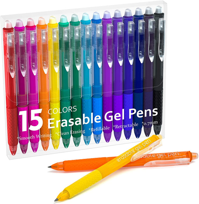 Colored Erasable Gel Pens - Set of 15