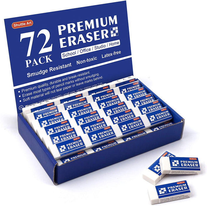 Premium Erasers Bulk - Set of 72