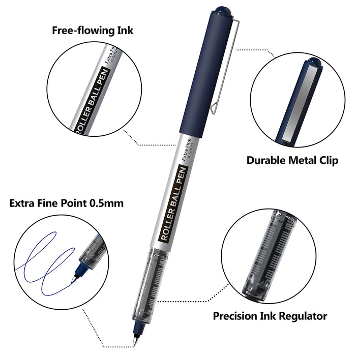 Blue RollerBall Pens - Set of 50