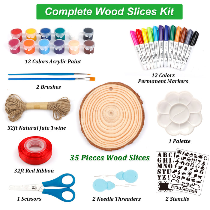 Wood Slices Kit - Set of 35