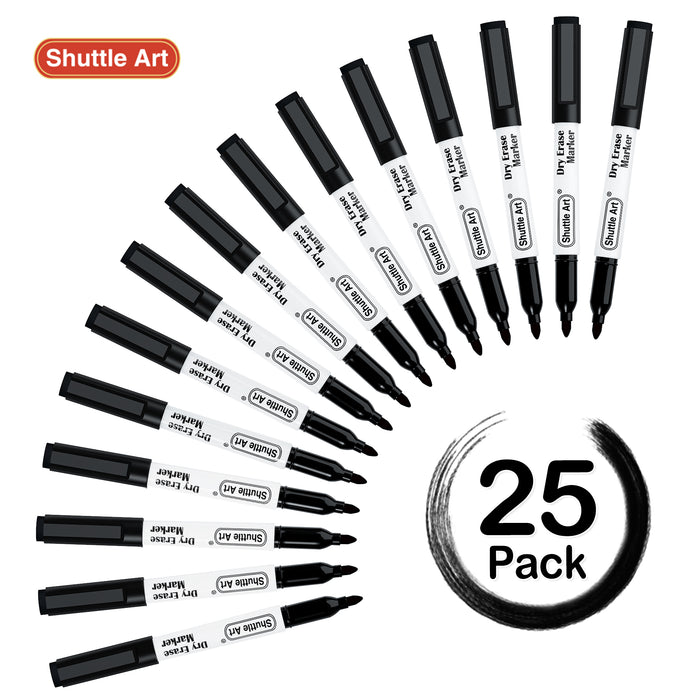 Black Dry Erase Markers - Set of 25