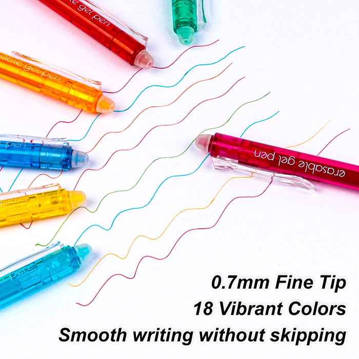 Colored Erasable Gel Pens - Set of 15