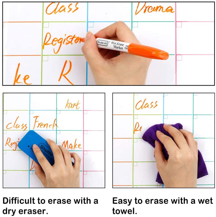 Wet Erase Markers, Fine Tip - Set of 12