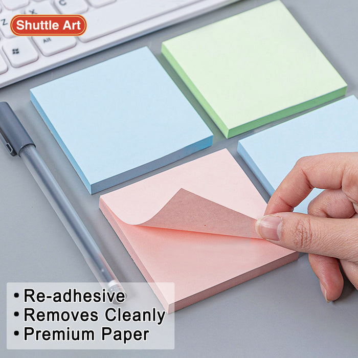Sticky Notes, 6 Assorted Colors, 100 Sheets - Set of 30
