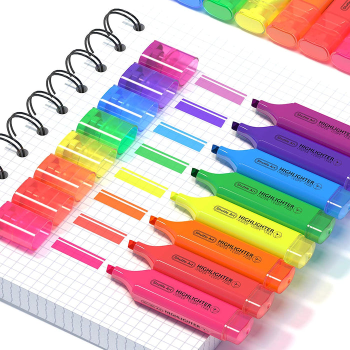 Fluorescent Colors Highlighters - Set of 8