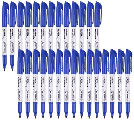 Blue Permanent Markers - Set of 30