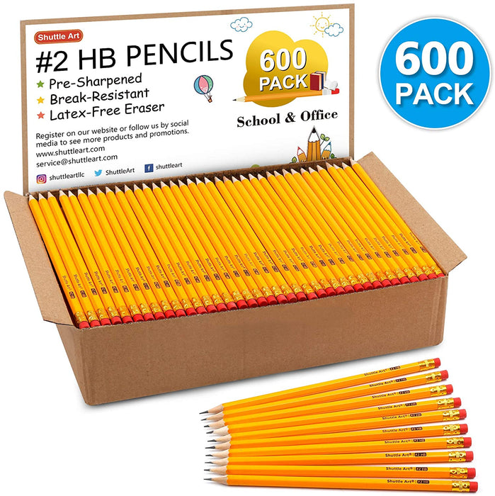 Wood-Cased #2 HB Pencils - Set of 600