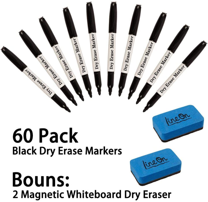 Black Dry Erase Markers - Set of 60