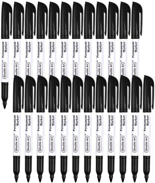 Black Permanent Markers - Set of 24