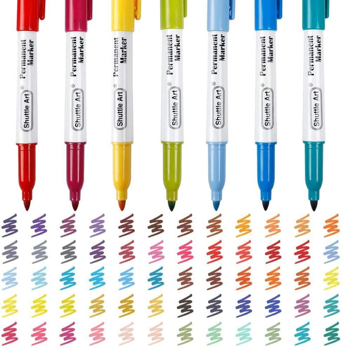 Colored Permanent Markers, Fine Point  - Set of 60