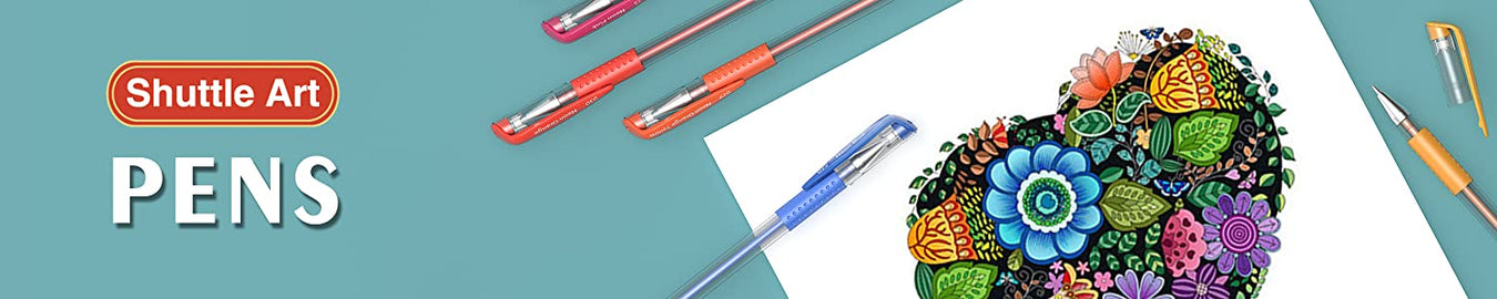 Retractable Gel Pens - Set of 22 Unique Vintage Colors — Shuttle Art