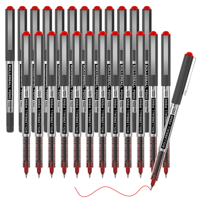 Red RollerBall Pens - Set of 25