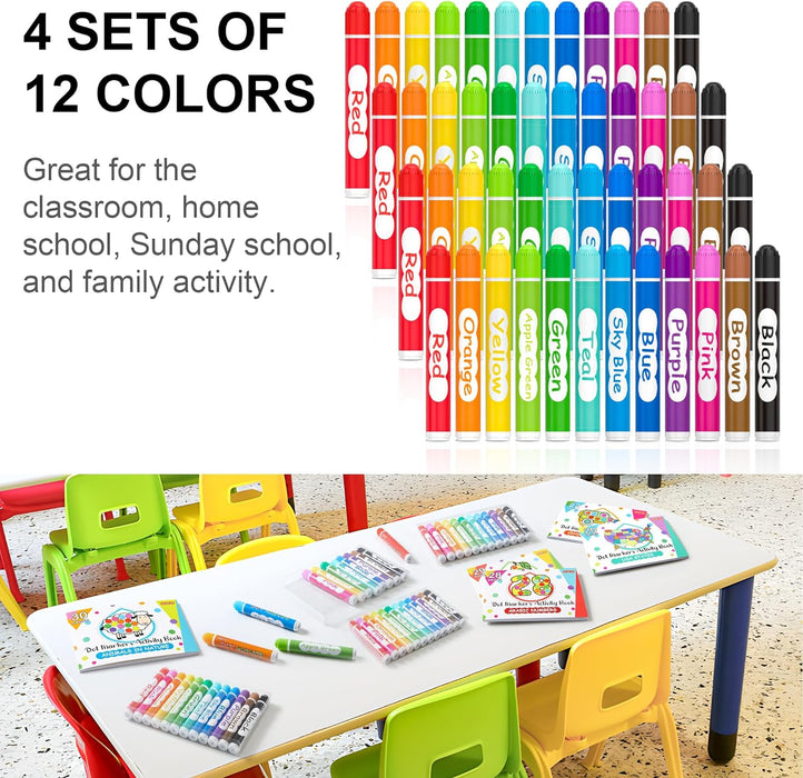 Shuttle Art Dot Markers, 30 Colors Washable for Toddlers with Free Activity  Book