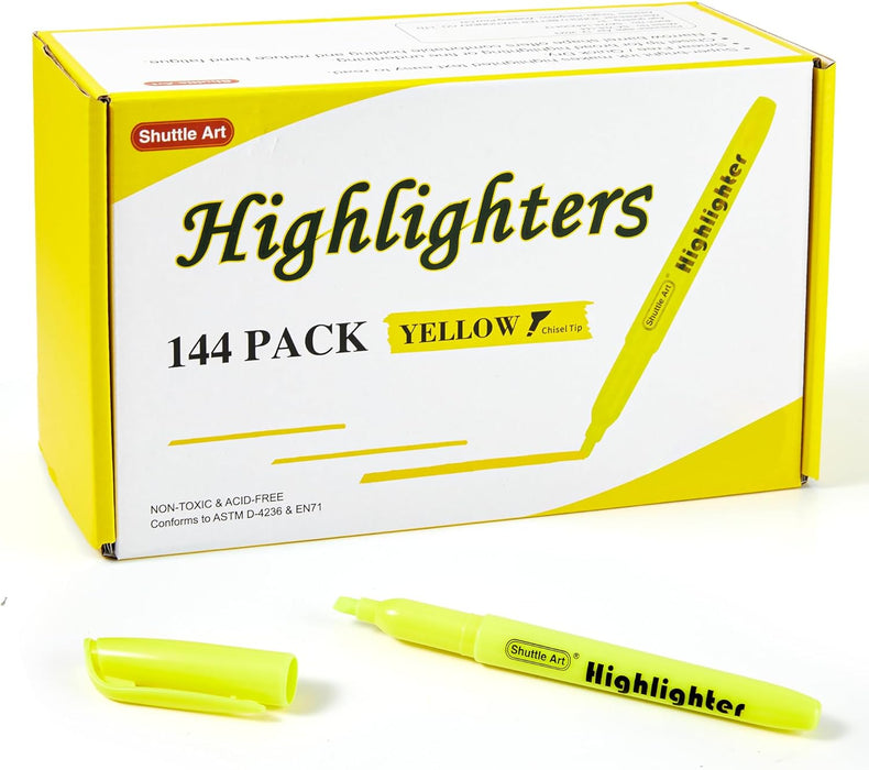 Yellow Highlighter Pen- Set of 144