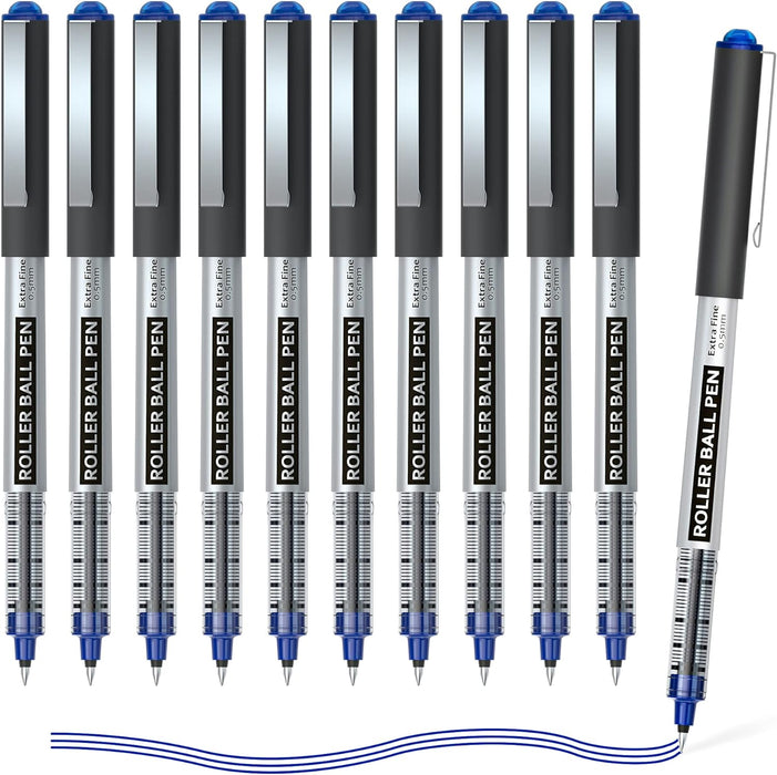  Rollerball Pens, 30 Pack Fine Point Rollering Ball Pen, 0.5mm  Fine Tip Liquid Ink Pens, Quick-Drying Pen for Writing, Notetaking and  Drawing : Office Products