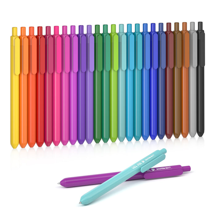 Retractable Gel Pens, Set of 24 Colors