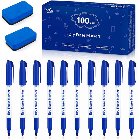 Blue Dry Erase Markers - Set of 100