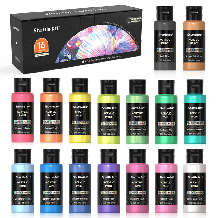 Color Change Acrylic Paint - Set of 16