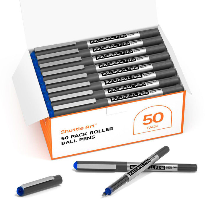 Blue RollerBall Pens - Set of 50