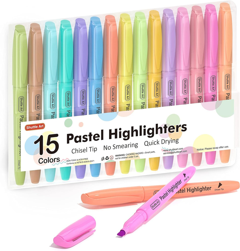Highlighter Markers,10 bright colors - Set of 30 — Shuttle Art