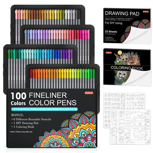 Colored Fineliner Pens - Set of 110