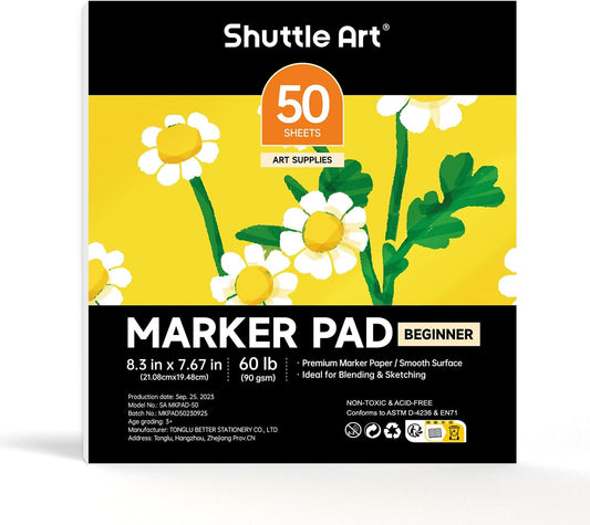 Marker Pad, 8.3”x7.67” - Set of 50 Sheets