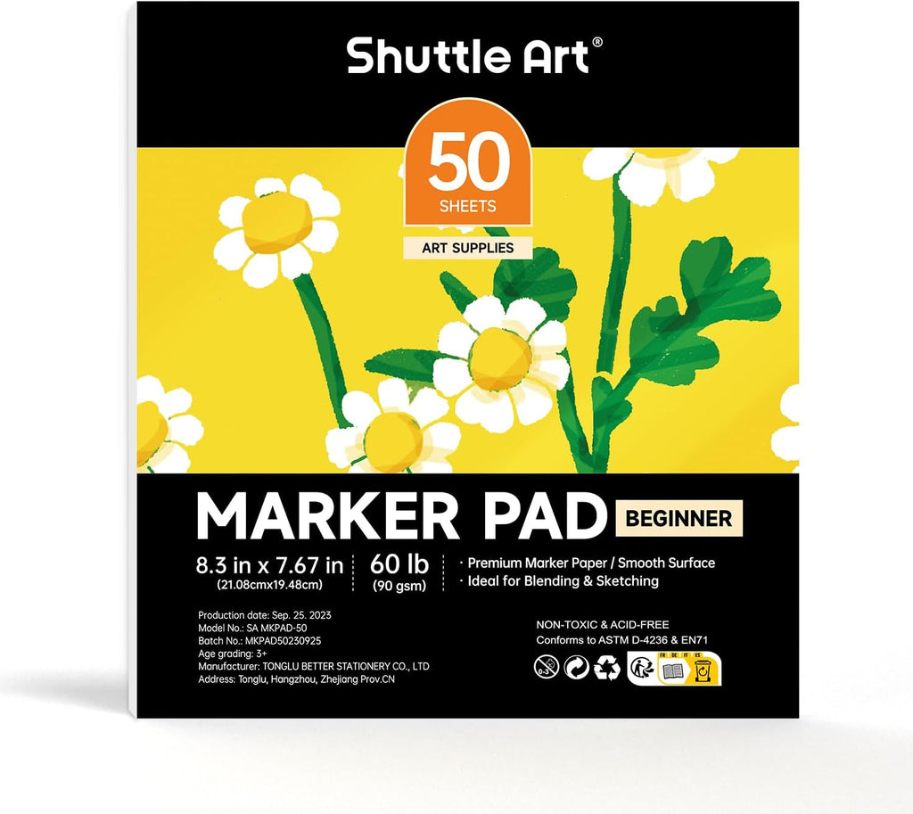 Marker Pad, 8.3”x8.9” - Set of 80 Sheets — Shuttle Art