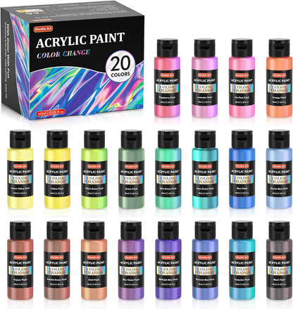 Color Change Acrylic Paint Set of 20 Chameleon Colors