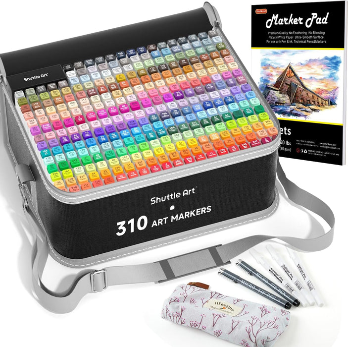 Vibrant Dual Tip Art Markers - 100 Colors