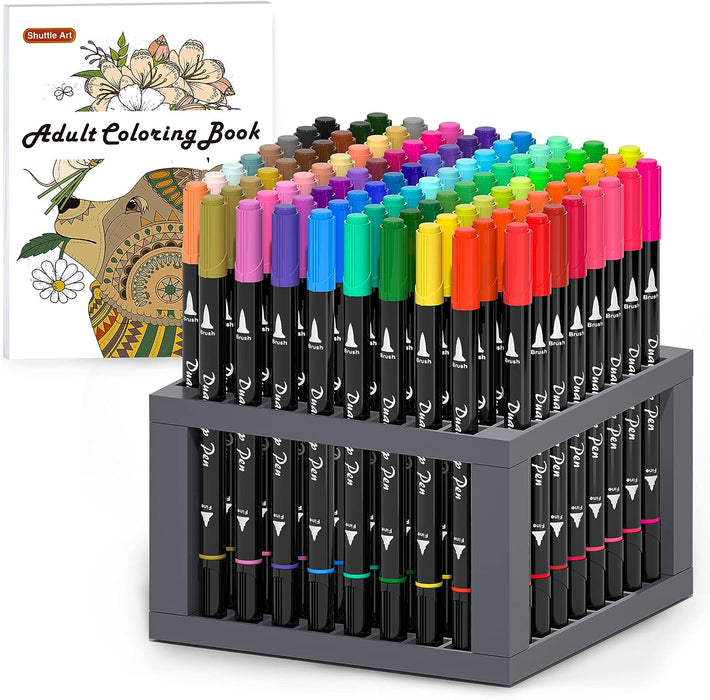 Dual Tip Brush Pens Art Markers Set of 96 Colors — Shuttle Art