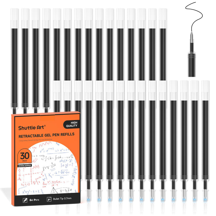 Retractable Gel Pen Refills - Set of 30