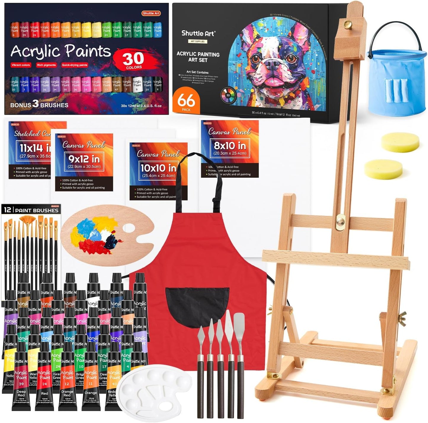 Acrylic Painting Set- 66 Pack