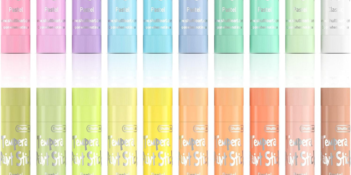 Tempera Paint Sticks Set of 20 Pastel Colors — Shuttle Art